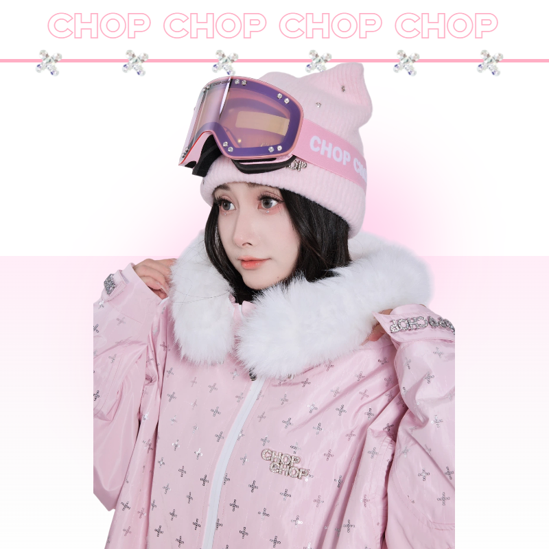CHOPCHOP26新品 【粉色亮片满天星】银标2.0滑雪服全压胶加绒保暖,淘宝优惠券,粉丝福利购,淘宝优惠卷
