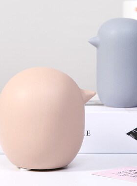 北欧现代艺术简约风样板房间书房陶瓷彩色鸟软装饰品创意摆件