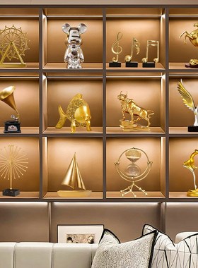 轻奢家居酒柜装饰品摆件 客厅玄关公室工艺品摆设乔迁开业礼品