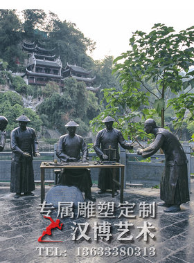 玻璃钢仿铜人物雕塑景观园林铸铜扬州太守人物铜雕古代名人定制做