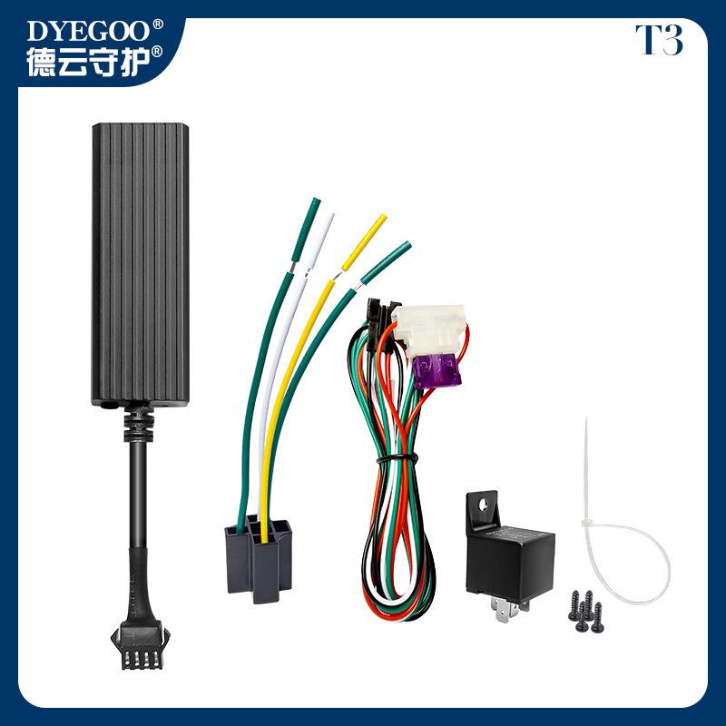 高压永久免费平台电动车定位器T3 非法启动报警摩托车汽车防盗 - 图2
