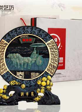 西安特色文化纪念品兵马俑旅游定制礼品炭雕摆件外宾朋友中式礼物