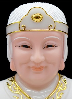 黑老太太神像家用黑妈妈黑姥姥汉白玉12寸16道像家用供奉中式摆件