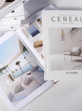 简约样板间可翻页彩页英文仿真书