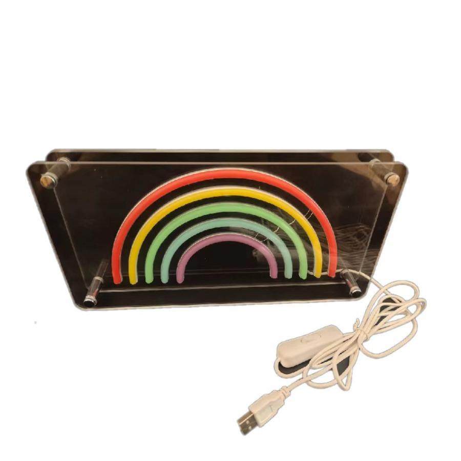 新款霓虹造型灯USB霓虹灯室内外落地摆放式彩虹小夜灯摆件,淘宝优惠券,粉丝福利购,淘宝优惠卷