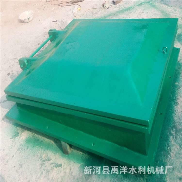 供应玻璃钢拍门复合材料HDPE拍门管道侧开双开玻璃钢拍门 - 图2