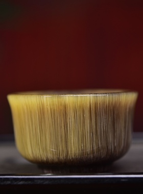 披毛犀老亚金皮茶壶杯子套装鱼子纹竹丝纹收藏送礼摆件