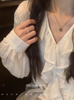 「童话岛」轻奢气质百搭金色x字母项链小众设计感锁骨链高级感颈