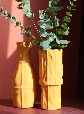 北欧几何形状插干花花瓶创意摆件家居客厅餐厅电视柜茶几装饰品