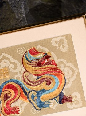 南京云锦研究所博物馆金陵祥瑞摆件天禄招财挂画非遗工艺品装饰画