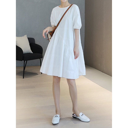 哺乳连衣裙e夏2023新款时尚气质宽松辣妈产后外出显瘦大码孕哺裙 - 图1