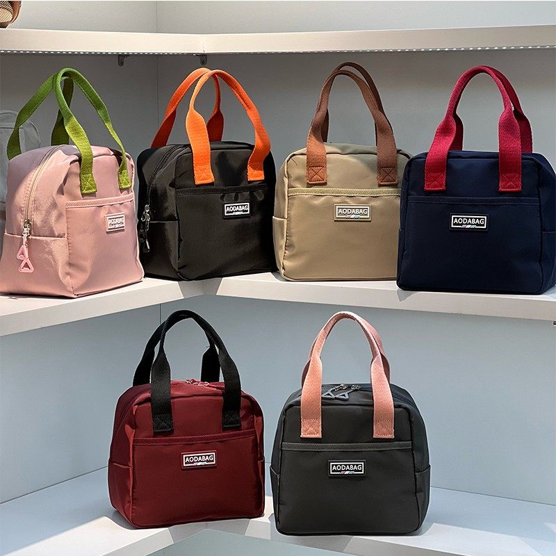 新款防水牛津布上班族手提包饭盒袋带饭手提袋便携保温铝箔便当包,淘宝优惠券,粉丝福利购,淘宝优惠卷