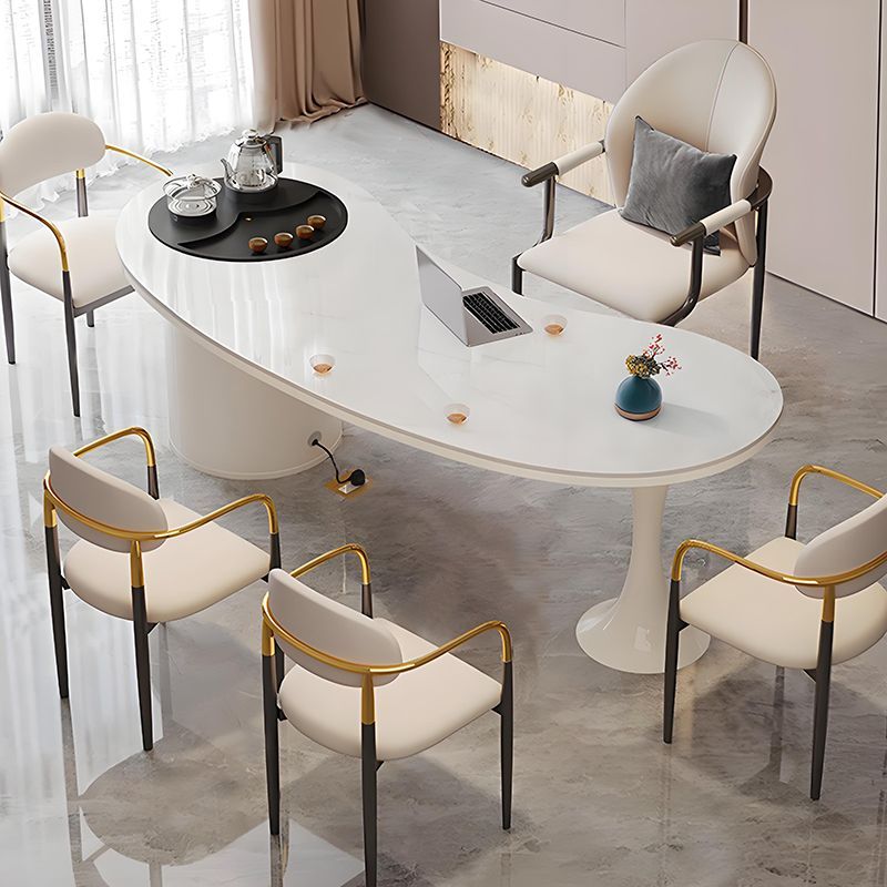 轻奢岩板泡茶台小户型阳台泡茶桌椅组合家用客厅泡茶几烧水壶一体 - 图1