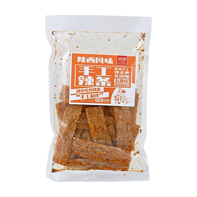 华兴和陕西风味手工辣条200g/包无添加辣片孕妈小孩解馋小零食 - 图3
