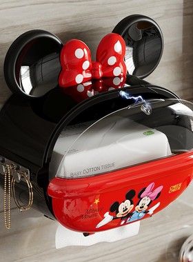 迪斯尼纸巾盒创意可爱纸抽盒装饰礼物摆件客厅卫生间壁挂抽纸盒