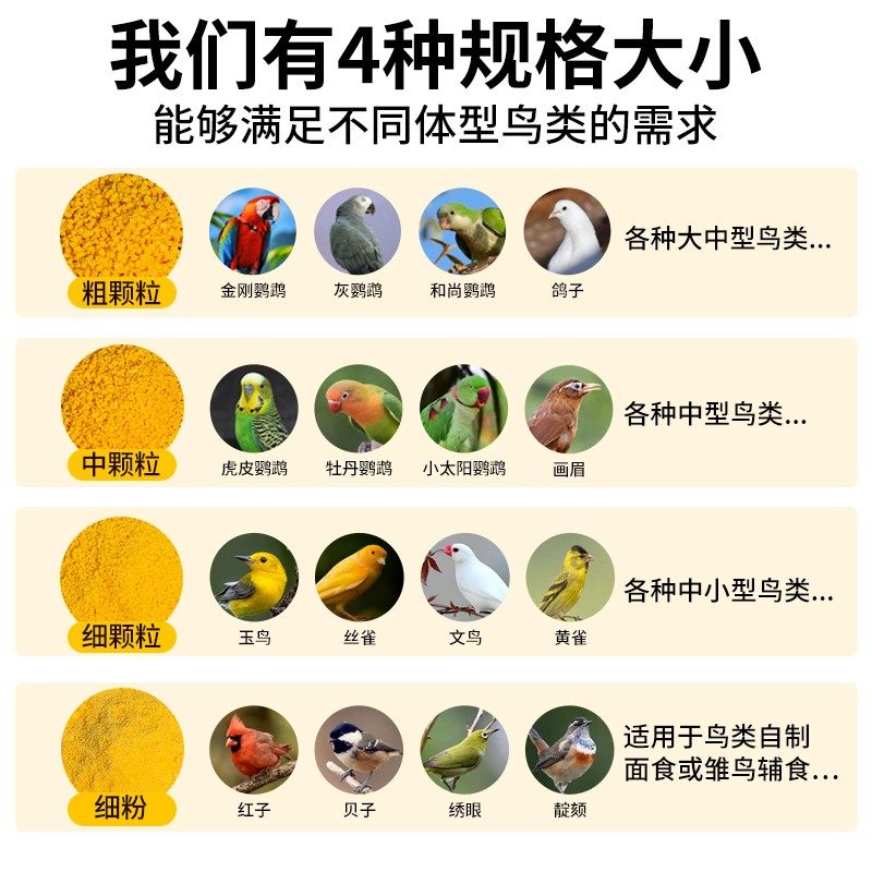 华雀鸟用蛋黄粉烘干蛋黄颗粒鹦零食训练奖励玉鸟丝雀画眉红子牡丹,淘宝优惠券,粉丝福利购,淘宝优惠卷