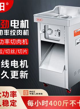 切肉机商用切丝机切菜切片电动大功率不锈钢多功能肉铺切肉机商用
