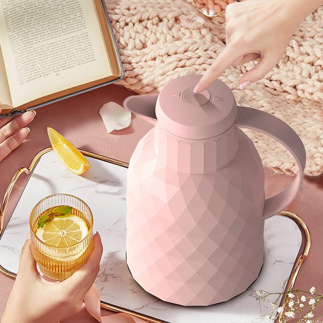 NERVISHI/乐唯诗家用保温壶按压出水大容量便携冷热 暖水壶冷水壶 - 图0