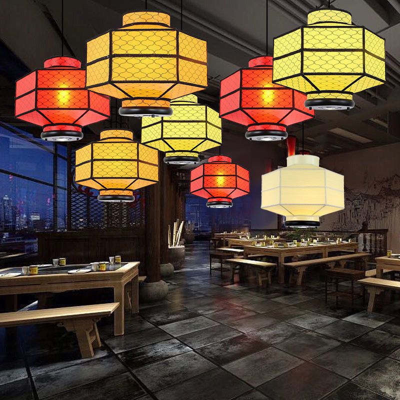 新中式重庆火锅店铁艺灯笼吊灯饭店餐厅古典灯具定制 - 图1