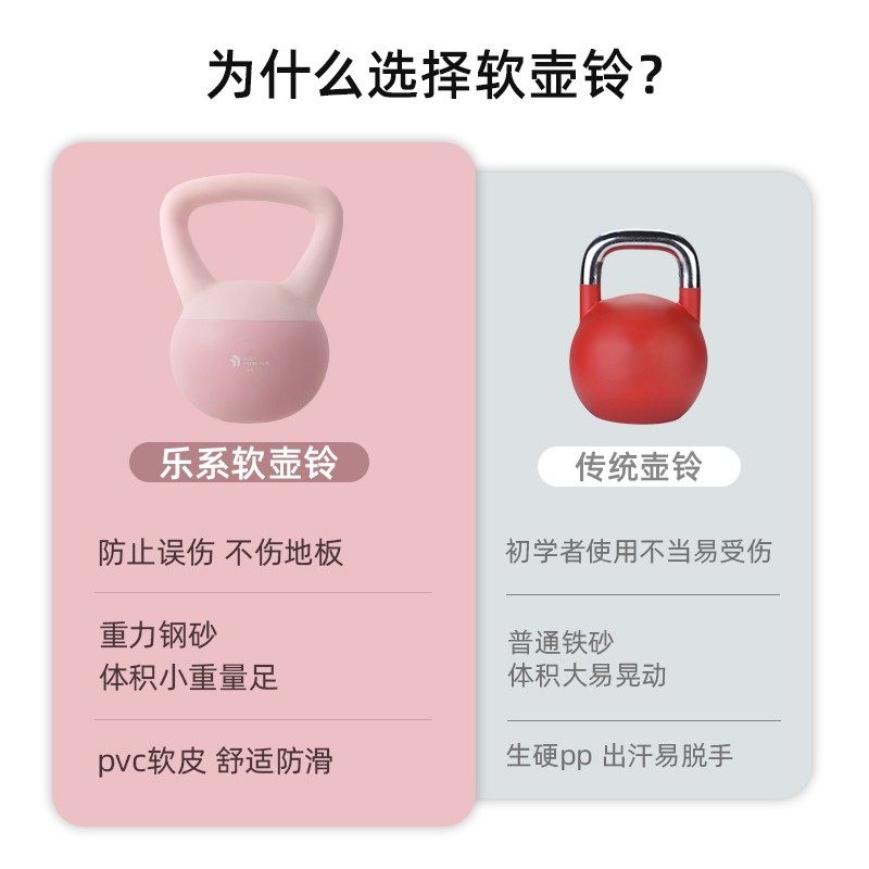 lexi/乐系软壶铃健身紫菜套装女士专用家用练臀软体软底提壶哑铃,淘宝优惠券,粉丝福利购,淘宝优惠卷