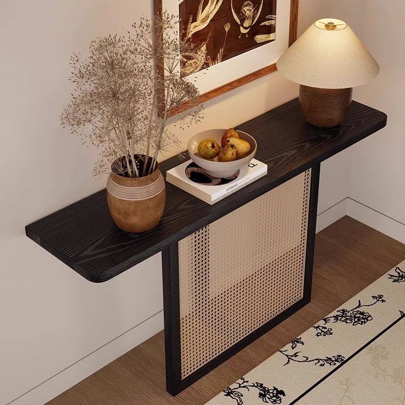 中式复古古风玄关实木酒店端景台走廊原木靠墙客厅条案装饰入户,淘宝优惠券,粉丝福利购,淘宝优惠卷