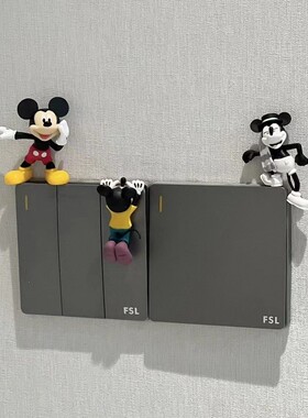 2025新品卡通米奇装饰耐脏创意家居摆件ins童心墙贴客厅卧室