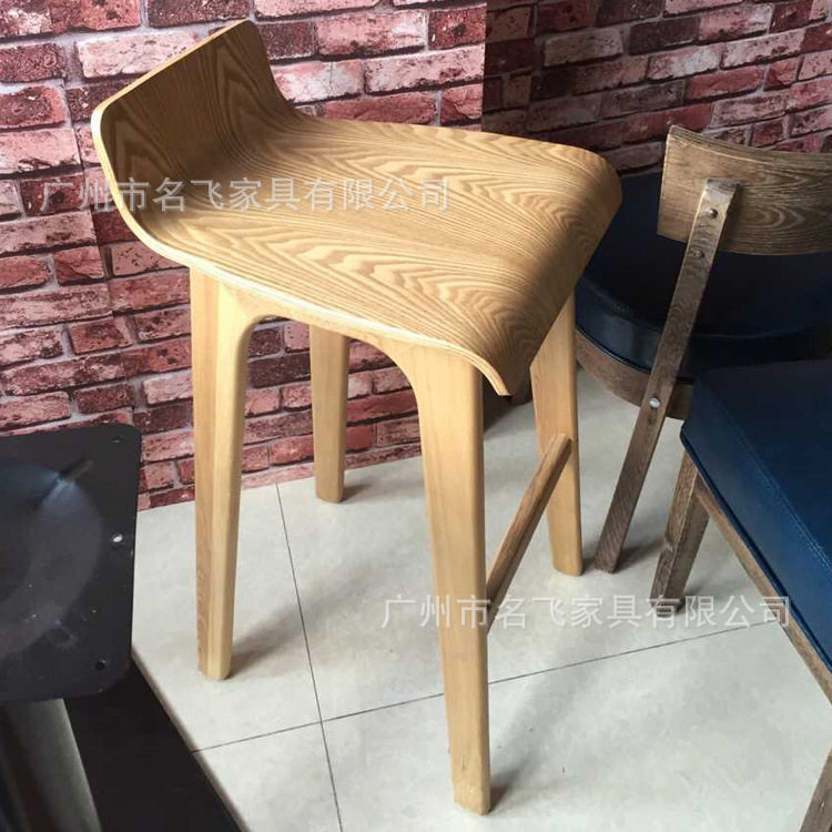 厂家现货高吧凳咖啡厅木色吧台桌椅甜品店快餐店简约实木高吧椅,淘宝优惠券,粉丝福利购,淘宝优惠卷