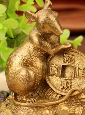 纯铜十二生肖摆件全套铜鼠牛虎兔龙蛇马羊猴鸡猪招財三合贵人精致