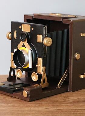 仿古复古电视机照相机打字机收音机放映机缝纫机铁艺道具模型摆件