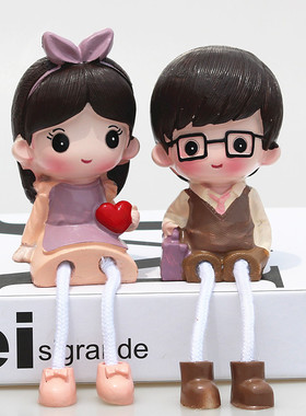 创意吊脚娃娃家居小摆件玩偶房间酒柜卧室客厅儿童房家装饰品摆设