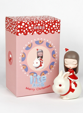 小鸡磕技骑兔子女孩室内软装饰工艺品摆件卧室创意装饰艺术品雕塑