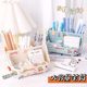 Hot Selling Cute Pen Holder Large Capacity Student Desktop Stationery Storage Box Girly Heart Cartoon Pen Bucket School Supplies