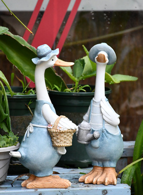 北欧鸭子摆件家居饰品户外花园庭院工艺品创意客厅电视柜玄关摆设