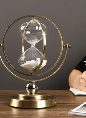 轻奢沙漏摆件创意计时器办公室书柜工艺品客厅玄关摆设电视柜装饰