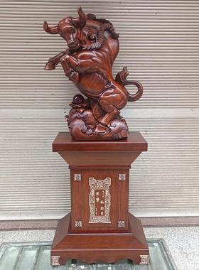 天道酬勤 运势如虹 牛气冲天 树脂工艺品摆件 开业家居装饰礼品