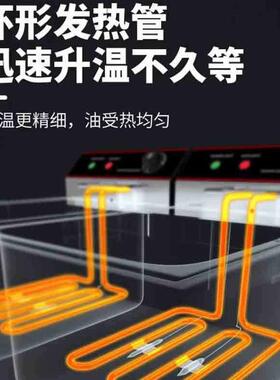 炸炉EF-28L立式电脑板炸炉商用单缸双筛带定时器旋钮版电炸炉