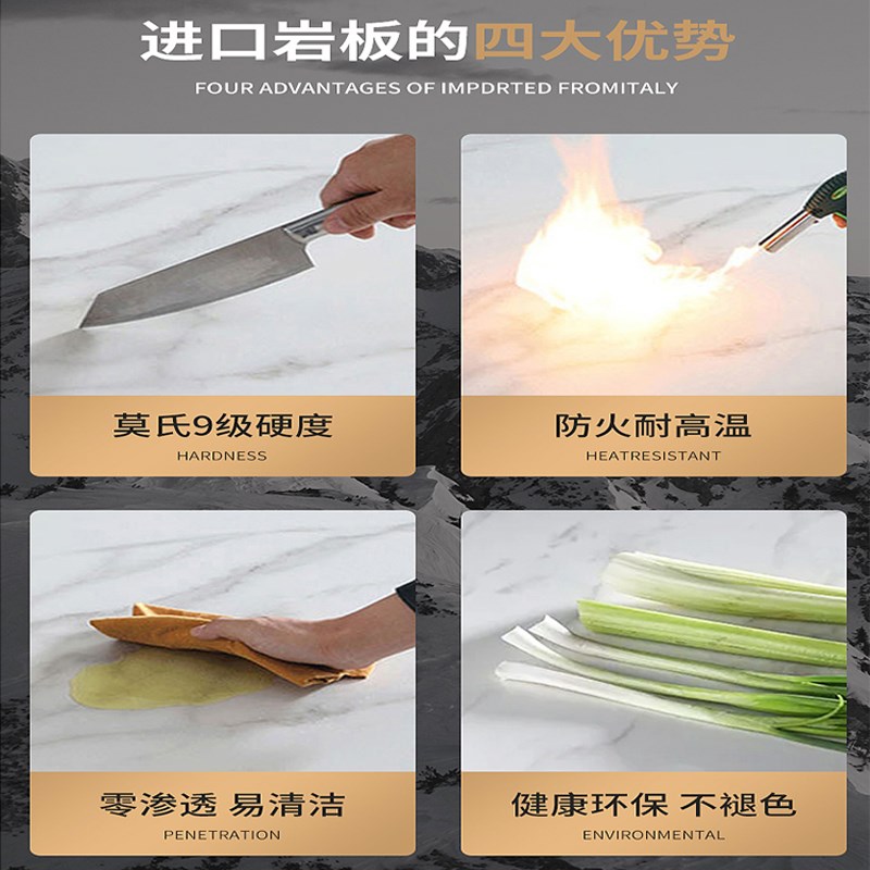 岩板茶桌轻奢现代小桌子阳台高端烧水壶一体嵌入茶台茶几客厅家用 - 图2