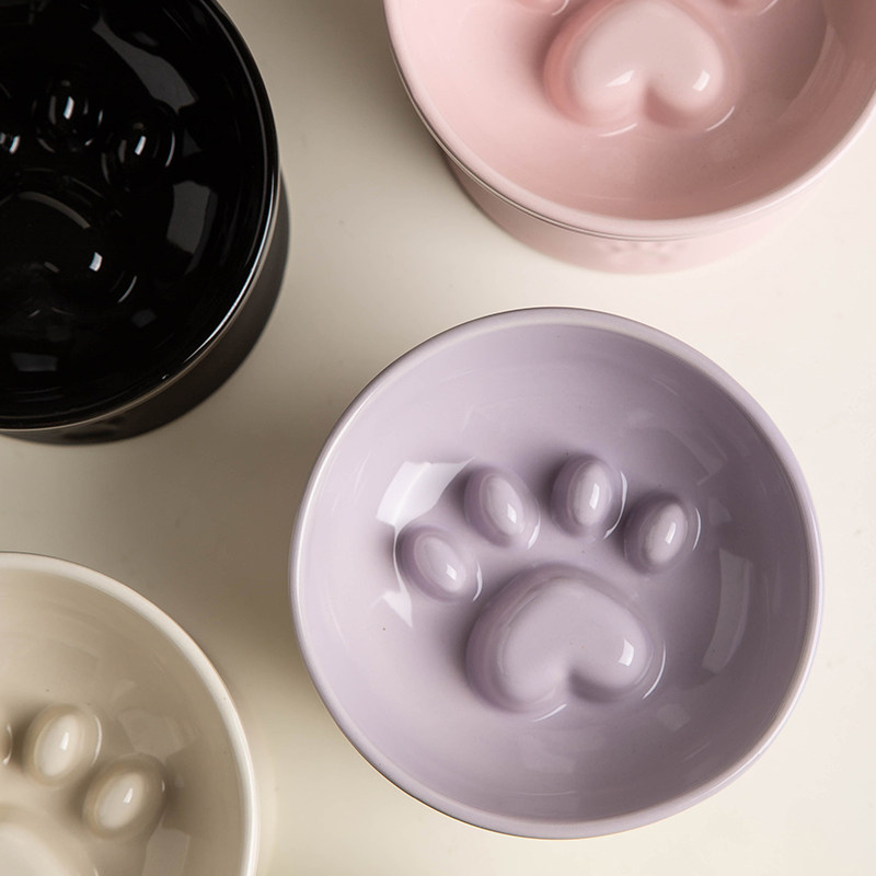 Petdebby宠物慢食碗防噎缓食陶瓷狗碗小型犬狗食盆高脚猫碗猫食盆,淘宝优惠券,粉丝福利购,淘宝优惠卷