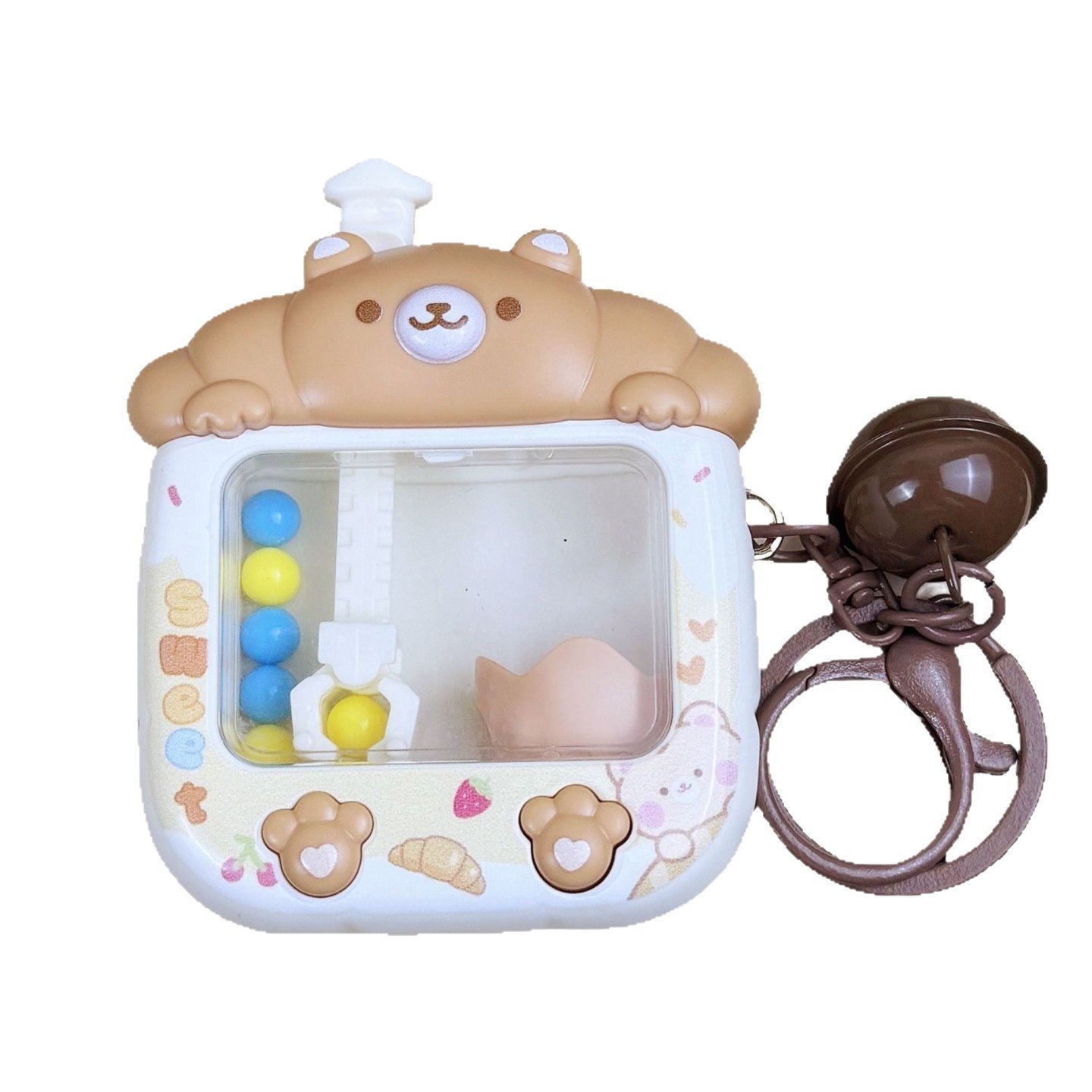 创意萌兔小熊抓娃娃机钥匙扣抓球机治愈解压玩具生日礼物挂件礼品,淘宝优惠券,粉丝福利购,淘宝优惠卷