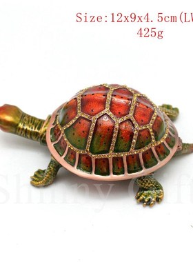 招财摆件金属乌龟海龟装饰盒小饰品装饰盒汽车摆件家居装饰摆件