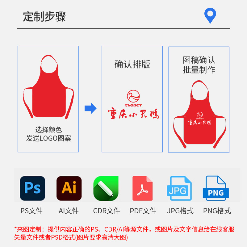 Disposable non-woven apron custom LOGO anti-fouling