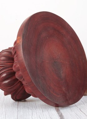 非洲檀木实木手摇底座莲花手摇转金桶藏式彩绘家用转金桶筒莲花座