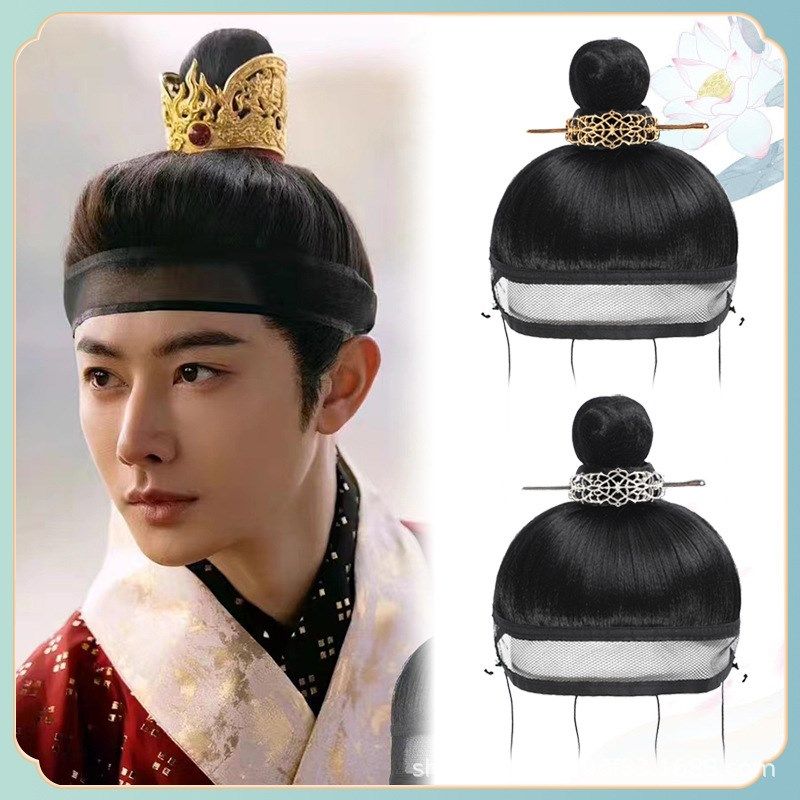 古装汉服一体网纱束发假发男明制网巾抹额懒人女假发套cos全头套,淘宝优惠券,粉丝福利购,淘宝优惠卷