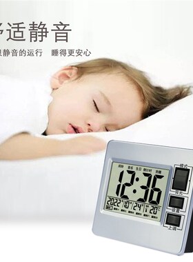 声控背光中文电子数字小闹钟宿舍书房床头台钟精致小巧座钟静音钟