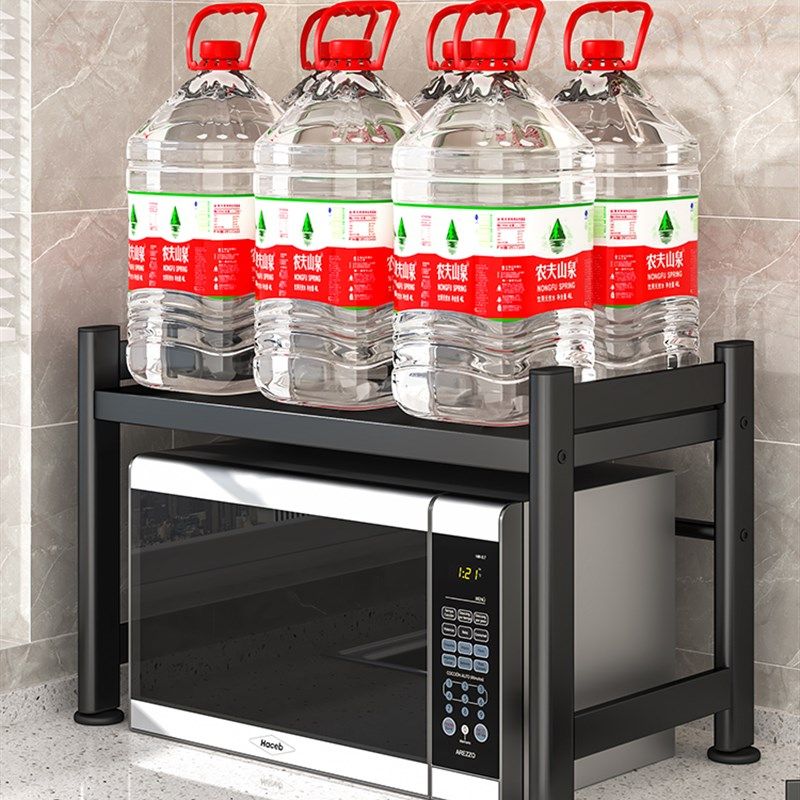 空气炸锅可伸缩微波炉架子厨房置物架双层台面储物电饭煲烤箱收纳,淘宝优惠券,粉丝福利购,淘宝优惠卷