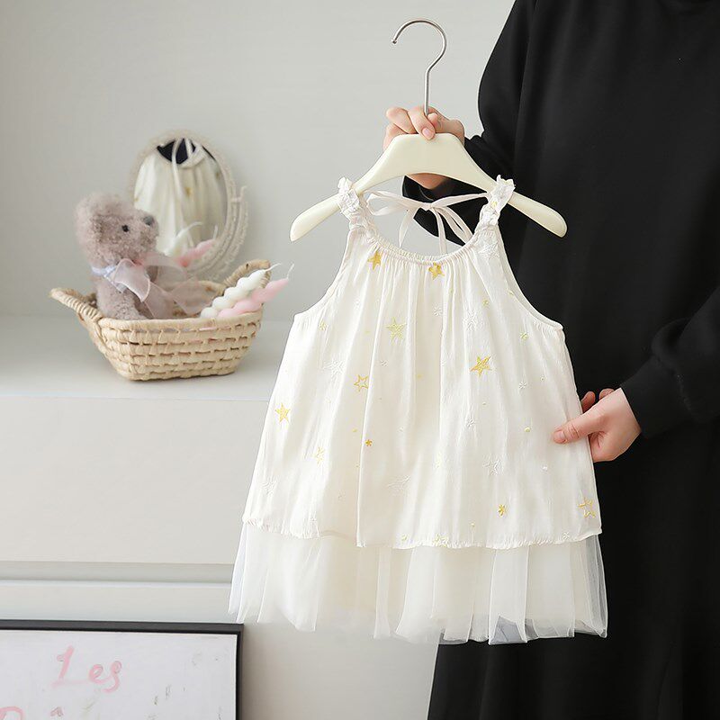 女童公主裙夏装2025夏季新款儿童甜美吊带网纱连衣裙女孩洋气裙子,淘宝优惠券,粉丝福利购,淘宝优惠卷