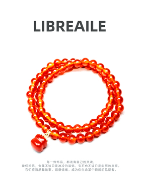 原款南红玛瑙手串小众设计高级感手环简约百搭复古佛珠文玩手链