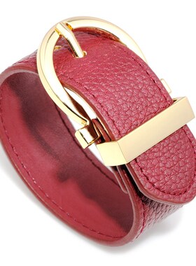 时尚简约女士手链人造皮革柔软舒适手环纯色个性百搭手链女高级感