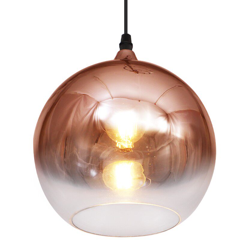 后现代北欧简约创意卧室床头灯电镀圆球渐变玻璃吧台餐厅创意吊灯,淘宝优惠券,粉丝福利购,淘宝优惠卷