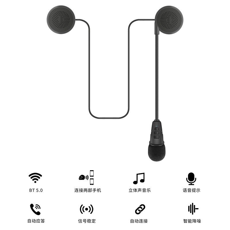 Motorcycle electric bike helmet Bluetooth earphones for riding, full-face helmet with built-in Q-body wireless music, half-helmet takeaway